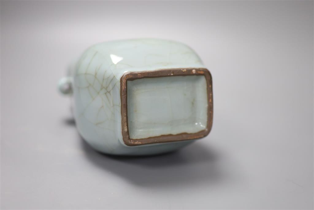 A Chinese Ru type hu vase, height 21.5cm